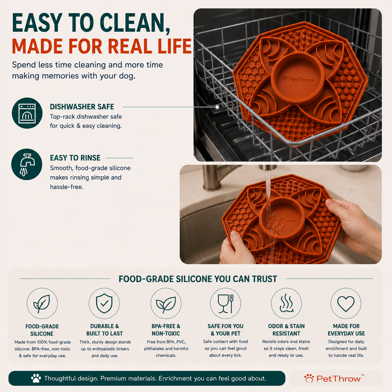 PetThrow Octagon Lick Mat Bundle for Dogs – Calm, Slow Feed & Enrich